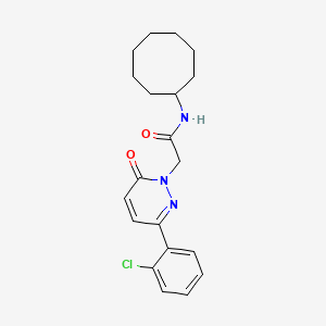 molecular formula C20H24ClN3O2 B4514847 2-(3-(2-chlorophenyl)-6-oxopyridazin-1(6H)-yl)-N-cyclooctylacetamide 