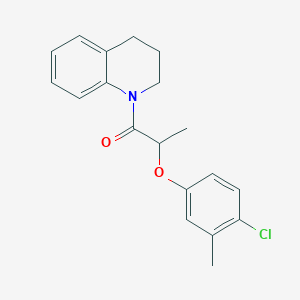 molecular formula C19H20ClNO2 B451485 2-(4-chloro-3-methylphenoxy)-1-(3,4-dihydroquinolin-1(2H)-yl)propan-1-one 