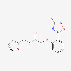 N-[(Furan-2-YL)methyl]-2-[2-(3-methyl-1,2,4-oxadiazol-5-YL)phenoxy]acetamide