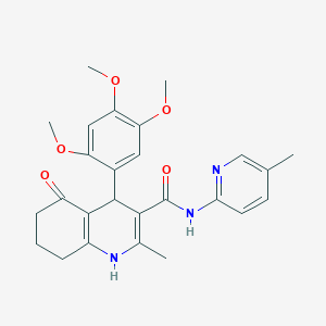 molecular formula C26H29N3O5 B451486 2-methyl-N-(5-methylpyridin-2-yl)-5-oxo-4-(2,4,5-trimethoxyphenyl)-1,4,5,6,7,8-hexahydroquinoline-3-carboxamide 