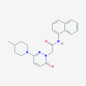 molecular formula C22H24N4O2 B4514867 2-(3-(4-methylpiperidin-1-yl)-6-oxopyridazin-1(6H)-yl)-N-(naphthalen-1-yl)acetamide 