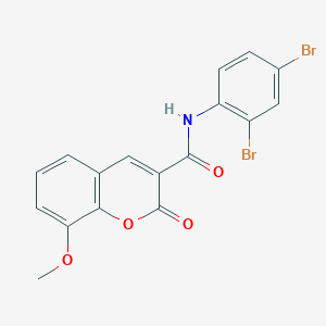 molecular formula C17H11Br2NO4 B451487 N-(2,4-dibromophenyl)-8-methoxy-2-oxo-2H-chromene-3-carboxamide 