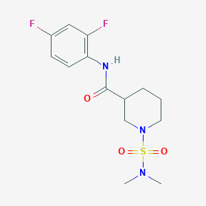 molecular formula C14H19F2N3O3S B4514870 N-(2,4-difluorophenyl)-1-[(dimethylamino)sulfonyl]-3-piperidinecarboxamide 