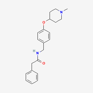 N-{4-[(1-methyl-4-piperidinyl)oxy]benzyl}-2-phenylacetamide