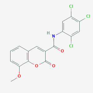 molecular formula C17H10Cl3NO4 B451491 8-methoxy-2-oxo-N-(2,4,5-trichlorophenyl)-2H-chromene-3-carboxamide 