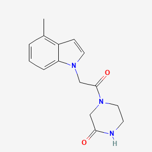 4-[(4-methyl-1H-indol-1-yl)acetyl]piperazin-2-one