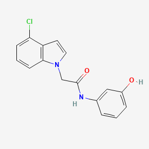 2-(4-chloro-1H-indol-1-yl)-N-(3-hydroxyphenyl)acetamide