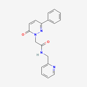 molecular formula C18H16N4O2 B4514955 2-(6-oxo-3-phenylpyridazin-1(6H)-yl)-N-(pyridin-2-ylmethyl)acetamide 