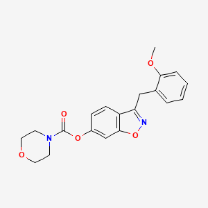 molecular formula C20H20N2O5 B4514969 3-(2-methoxybenzyl)-1,2-benzisoxazol-6-yl 4-morpholinecarboxylate 