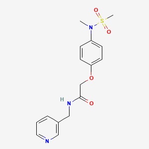 molecular formula C16H19N3O4S B4514972 2-{4-[methyl(methylsulfonyl)amino]phenoxy}-N-(3-pyridinylmethyl)acetamide 