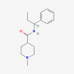 1-methyl-N-(1-phenylpropyl)-4-piperidinecarboxamide