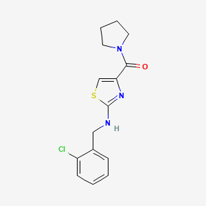 molecular formula C15H16ClN3OS B4514985 N-(2-chlorobenzyl)-4-(1-pyrrolidinylcarbonyl)-1,3-thiazol-2-amine 