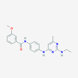 N-(4-{[2-(ethylamino)-6-methylpyrimidin-4-yl]amino}phenyl)-3-methoxybenzamide