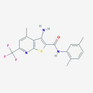 3-amino-N-(2,5-dimethylphenyl)-4-methyl-6-(trifluoromethyl)thieno[2,3-b]pyridine-2-carboxamide