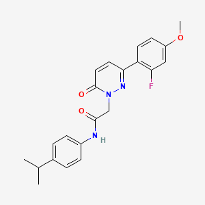 2-[3-(2-fluoro-4-methoxyphenyl)-6-oxopyridazin-1(6H)-yl]-N-[4-(propan-2-yl)phenyl]acetamide