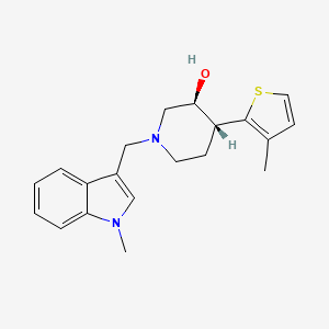 molecular formula C20H24N2OS B4515015 (3S,4R)-1-[(1-methylindol-3-yl)methyl]-4-(3-methylthiophen-2-yl)piperidin-3-ol 