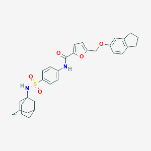 N-{4-[(1-adamantylamino)sulfonyl]phenyl}-5-[(2,3-dihydro-1H-inden-5-yloxy)methyl]-2-furamide