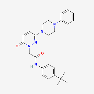 molecular formula C26H31N5O2 B4515046 N-(4-tert-butylphenyl)-2-[6-oxo-3-(4-phenylpiperazin-1-yl)pyridazin-1(6H)-yl]acetamide 