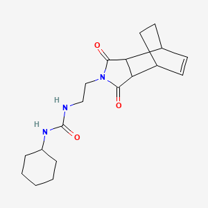 molecular formula C19H27N3O3 B4515071 N-cyclohexyl-N'-[2-(1,3-dioxo-1,3,3a,4,7,7a-hexahydro-2H-4,7-ethanoisoindol-2-yl)ethyl]urea 