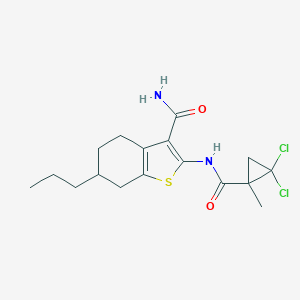 2-{[(2,2-Dichloro-1-methylcyclopropyl)carbonyl]amino}-6-propyl-4,5,6,7-tetrahydro-1-benzothiophene-3-carboxamide