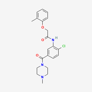 N-{2-chloro-5-[(4-methylpiperazin-1-yl)carbonyl]phenyl}-2-(2-methylphenoxy)acetamide