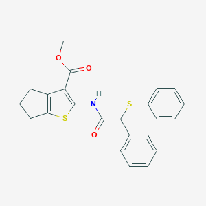 methyl 2-{[phenyl(phenylsulfanyl)acetyl]amino}-5,6-dihydro-4H-cyclopenta[b]thiophene-3-carboxylate