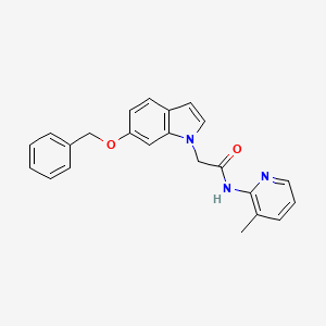 molecular formula C23H21N3O2 B4515101 2-[6-(benzyloxy)-1H-indol-1-yl]-N-(3-methylpyridin-2-yl)acetamide 