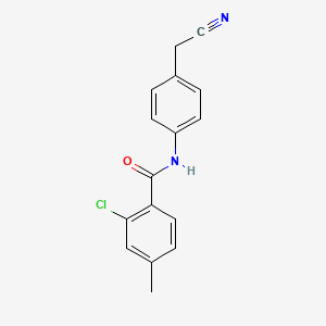 molecular formula C16H13ClN2O B4515109 2-chloro-N-[4-(cyanomethyl)phenyl]-4-methylbenzamide 