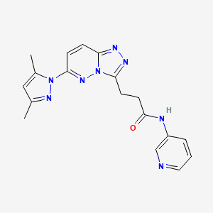 3-[6-(3,5-dimethyl-1H-pyrazol-1-yl)[1,2,4]triazolo[4,3-b]pyridazin-3-yl]-N-(pyridin-3-yl)propanamide