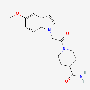 molecular formula C17H21N3O3 B4515122 1-[(5-methoxy-1H-indol-1-yl)acetyl]piperidine-4-carboxamide 