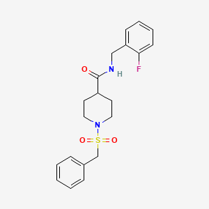 molecular formula C20H23FN2O3S B4515142 1-(benzylsulfonyl)-N-(2-fluorobenzyl)-4-piperidinecarboxamide 