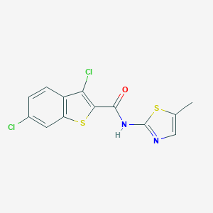 molecular formula C13H8Cl2N2OS2 B451515 3,6-dichloro-N-(5-methyl-1,3-thiazol-2-yl)-1-benzothiophene-2-carboxamide 