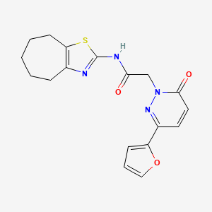 2-[3-(furan-2-yl)-6-oxopyridazin-1(6H)-yl]-N-[(2Z)-3,4,5,6,7,8-hexahydro-2H-cyclohepta[d][1,3]thiazol-2-ylidene]acetamide