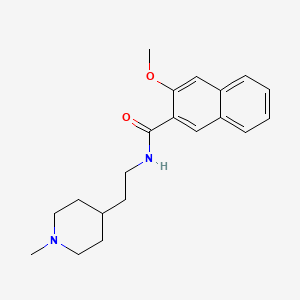 molecular formula C20H26N2O2 B4515209 3-methoxy-N-[2-(1-methyl-4-piperidinyl)ethyl]-2-naphthamide 