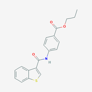 molecular formula C19H17NO3S B451521 Propyl 4-[(1-benzothien-3-ylcarbonyl)amino]benzoate 
