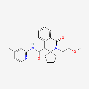 2'-(2-methoxyethyl)-N-(4-methylpyridin-2-yl)-1'-oxo-1',4'-dihydro-2'H-spiro[cyclopentane-1,3'-isoquinoline]-4'-carboxamide