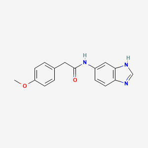 molecular formula C16H15N3O2 B4515233 N-(1H-benzimidazol-5-yl)-2-(4-methoxyphenyl)acetamide 