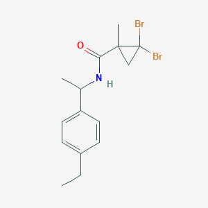 molecular formula C15H19Br2NO B451524 2,2-dibromo-N-[1-(4-ethylphenyl)ethyl]-1-methylcyclopropanecarboxamide 