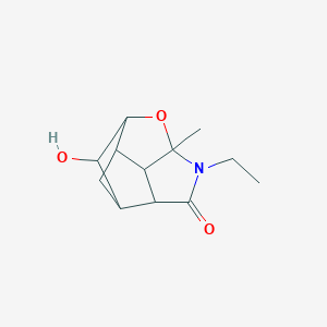 molecular formula C12H17NO3 B4515244 5-Ethyl-9-hydroxy-6-methyl-7-oxa-5-azatetracyclo[6.3.0.02,6.03,10]undecan-4-one 