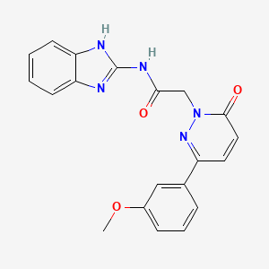 molecular formula C20H17N5O3 B4515250 N-(1H-benzimidazol-2-yl)-2-[3-(3-methoxyphenyl)-6-oxopyridazin-1(6H)-yl]acetamide 