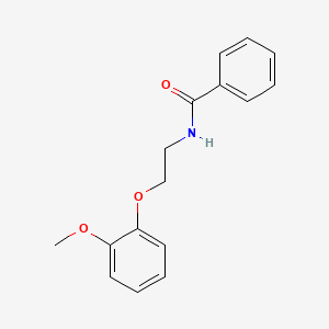 molecular formula C16H17NO3 B4515260 N-(2-(2-Methoxyphenoxy)ethyl)benzamide 