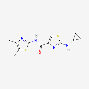 molecular formula C12H14N4OS2 B4515268 2-(cyclopropylamino)-N-(4,5-dimethyl-1,3-thiazol-2-yl)-1,3-thiazole-4-carboxamide 