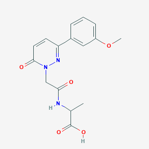 molecular formula C16H17N3O5 B4515304 N-{[3-(3-methoxyphenyl)-6-oxo-1(6H)-pyridazinyl]acetyl}alanine 