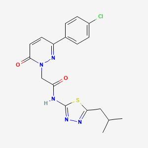 2-[3-(4-chlorophenyl)-6-oxopyridazin-1(6H)-yl]-N-[(2E)-5-(2-methylpropyl)-1,3,4-thiadiazol-2(3H)-ylidene]acetamide