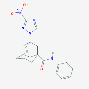 molecular formula C19H21N5O3 B451532 3-{3-nitro-1H-1,2,4-triazol-1-yl}-N-phenyl-1-adamantanecarboxamide 