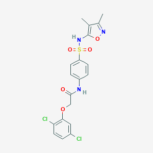 molecular formula C19H17Cl2N3O5S B451533 2-(2,5-dichlorophenoxy)-N-(4-{[(3,4-dimethyl-5-isoxazolyl)amino]sulfonyl}phenyl)acetamide 