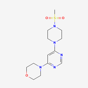 molecular formula C13H21N5O3S B4515349 4-{6-[4-(methylsulfonyl)-1-piperazinyl]-4-pyrimidinyl}morpholine 