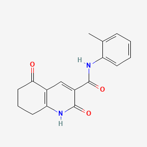 molecular formula C17H16N2O3 B4515357 N-(2-methylphenyl)-2,5-dioxo-1,2,5,6,7,8-hexahydro-3-quinolinecarboxamide 