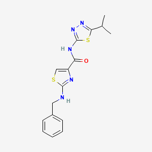 2-(benzylamino)-N-[(2E)-5-(propan-2-yl)-1,3,4-thiadiazol-2(3H)-ylidene]-1,3-thiazole-4-carboxamide