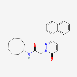 molecular formula C24H27N3O2 B4515376 N~1~-cyclooctyl-2-[3-(1-naphthyl)-6-oxo-1(6H)-pyridazinyl]acetamide 